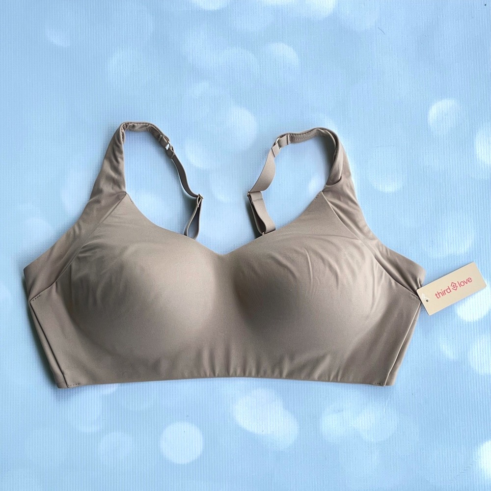 ThirdLove Wireless Bra Taupe Seamless Smooth Comfort Plus Size 1X NWT